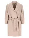 's Max Mara Belted Coat In Neutral