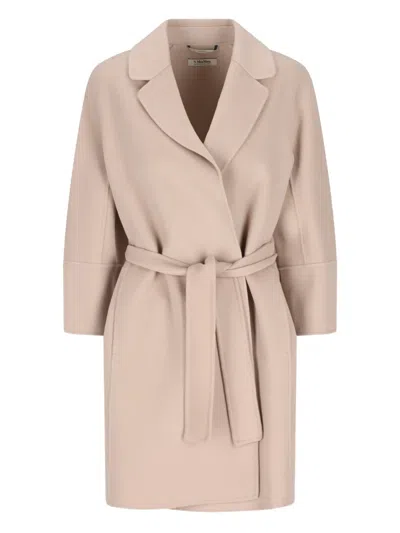 's Max Mara Belted Coat In Neutral