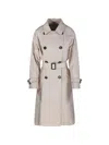 's Max Mara Belted Double-breasted Coat In Neutral