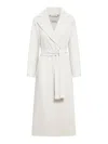 's Max Mara Belted Long-sleeved Coat In Grey Pearl