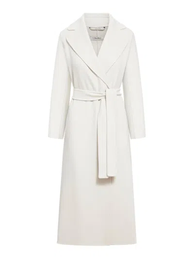 's Max Mara Belted Long-sleeved Coat In Ivory