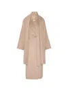 S Max Mara Belted Single-breasted Coat In 뉴트럴