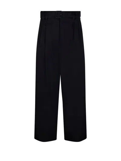 's Max Mara Belted Straight Leg Pants In Black