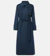 S Max Mara Virgin Wool Double-breasted Coat In Blue