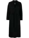 's Max Mara Long Wool Coat With Belted Waist In Black