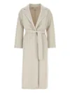 S Max Mara Belted Virgin-wool Coat In Neutral