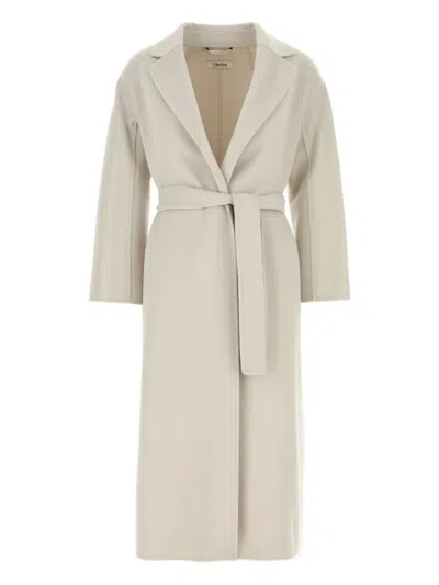 's Max Mara Belted Virgin-wool Coat In Neutral