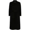 S Max Mara Belted Wool Coat In Black