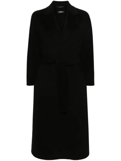 S MAX MARA BELTED WOOL COAT