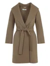 S Max Mara Max Mara S Messi Wool Coat In Brown