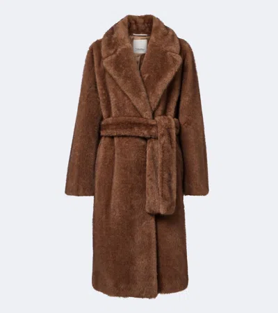 S Max Mara Belted Wrap Coat In Beige