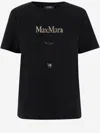 S Max Mara Cotton T-shirt With Logo In Black