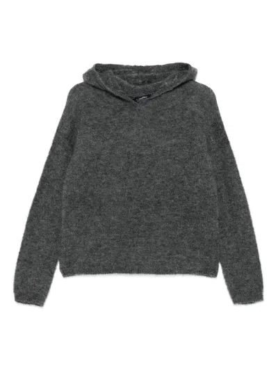 S Max Mara 후드 텍스처 후디 In Black