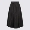 S Max Mara Black Poplin Lirica Skirt
