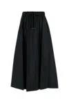 S Max Mara Lirica Poplin Skirt Drawstring Detail In Black
