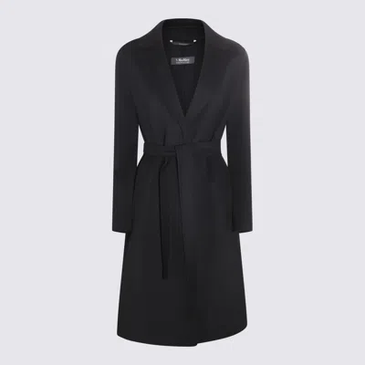 'S MAX MARA BLACK WOOL COAT