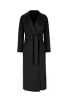 's Max Mara Elisa Wool Belted Long Coat In Black