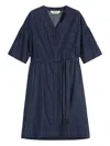 's Max Mara 장식 벨트 데님 미니 데이 드레스 In Blue