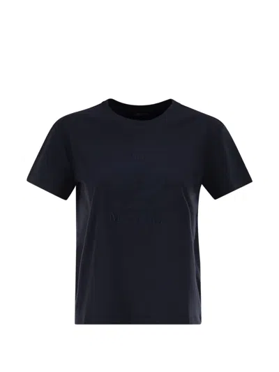 S Max Mara Bella Navy Blue Mc T-shirt With Store Logo