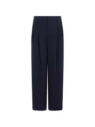 's Max Mara Crêpe Wide-leg Trousers Max Mara In Blue