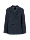 's Max Mara 더블 브레스티드 블레이저 In Blue