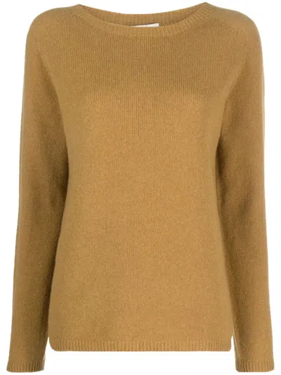 's Max Mara Boat-neck Cashmere-blend Jumper In Yellow