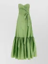 S Max Mara 'bow Tiered Maxi Strapless Dress'
