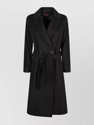 S Max Mara Brado Coat Shawl Collar In Black