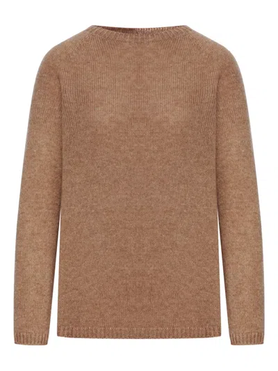 's Max Mara Wool And Cashmere Crew Neck Pullover In Burgundy