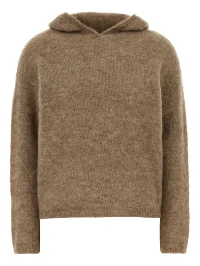 S Max Mara 긴소매 후디 In Brown