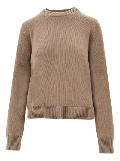 S Max Mara 골지 스웨터 In Brown