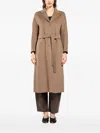 S Max Mara 플레어 코트 In Brown