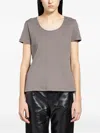 S Max Mara 브로드클로스 울 티셔츠 In Brown
