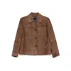 S Max Mara Long-sleeved Leather Jacket