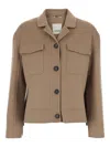 S Max Mara Button Pocket Jacket In Neutral