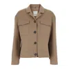 S Max Mara Button Pocket Jacket In Neutrals