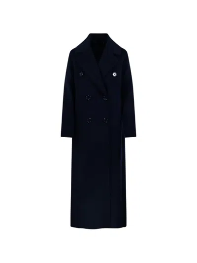 's Max Mara Custodi Double-breasted Virgin Wool Coat In Blue