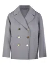 's Max Mara Buttoned Coat In Gray