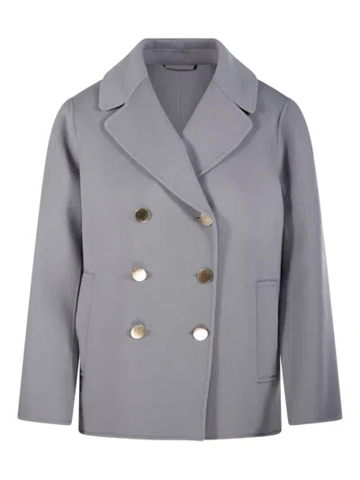 's Max Mara Buttoned Coat In Gray