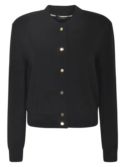 's Max Mara Buttoned Long-sleeved Jacket In Black