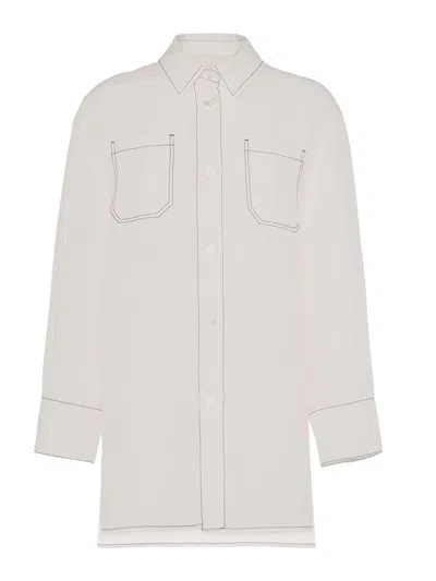 's Max Mara Buttoned Long-sleeved Top S Max Mara In White