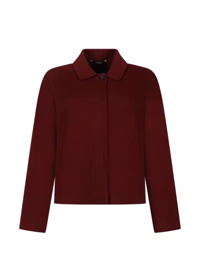 S Max Mara Button-fastening Collared Jacket In Red