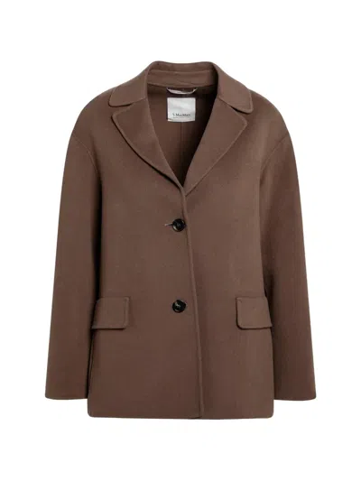 's Max Mara Button-fastening Flap-pocket Jacket In Brown