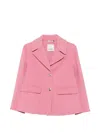 S Max Mara Button-fastening Notched-lapel Jacket In Pink