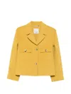 S Max Mara Button-up Chest-pocket Jacket In Gold