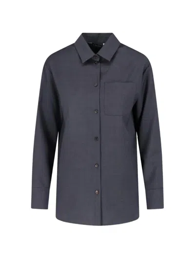 S Max Mara Button-up Chest-pocket Shirt In Blue