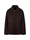 S Max Mara Button-up Patch-pocket Jacket In Brown