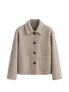 BUTTON-UP PATCH-POCKET JACKET