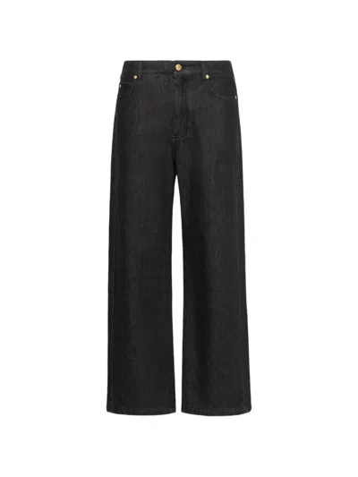 's Max Mara Button-up Wide-leg Jeans In Black