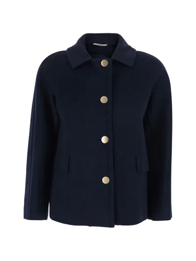 's Max Mara Button-up Wool Jacket In Blue